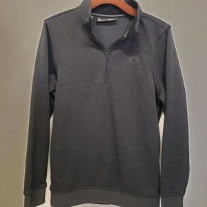 Under Armour Black Size Small Quarter Zip Pullover Loose Cold Gear L/S Shirt GUC